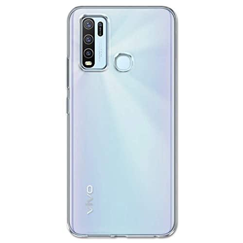 Image of COVERBLACK Rubber Back Cover for Vivo 1938 / Vivo Y30 / Y50 - Transparent