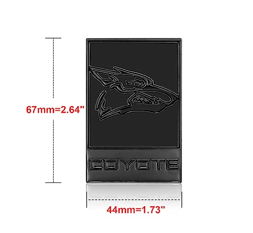 Image of 2PCS New Styling Coyote Logo Decal Fits for Car Or Truck Fender Side Tailgate Rear Trunk Sticker Emblem Badge (Black)