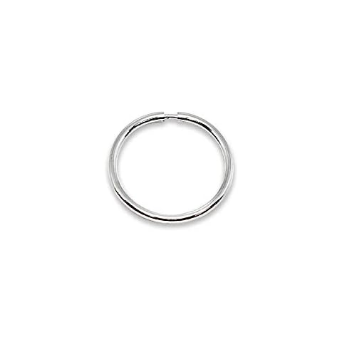 14K White Gold Single Tiny Small Endless 10mm Thin Hoop Earring for Men Woman (1pc) Cover