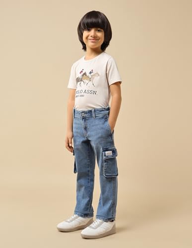 Image of Relaxed fit Boys Cotton Jeans