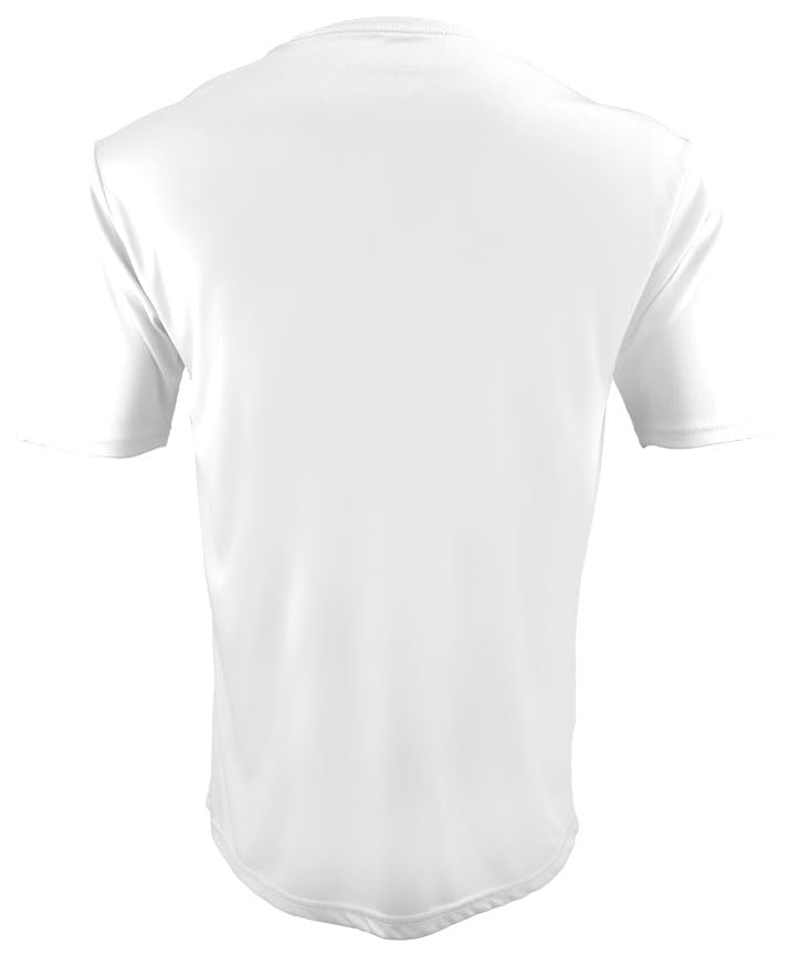 Epic Adult Cool Performance Dry-Fit Crew T-Shirt Jerseys White 2XL