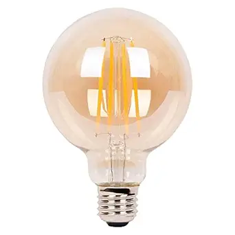 Desidiya Edison Tungsten Filament Round Antique Glass G80 Light Bulbs Pack of 1 Vintage Base E27 Bulb Yellow Light For Home Decoration Living Room/Hall/Balcony/Restaurant Bar Lighting