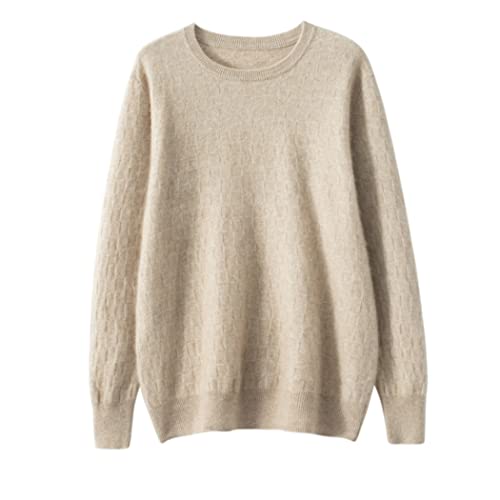 Pull cachemire homme col rond pull d'hiver gris style coréen décontracté taille M en maille - 2