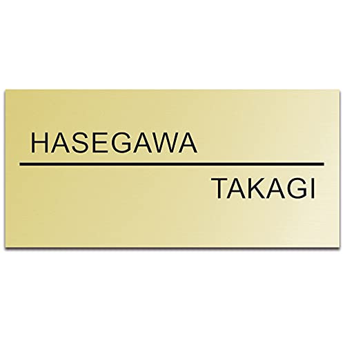 【75×35mm】表札 二世帯向け アクリル ミニ 【貼るだけ】 戸建 マンション プレート 玄関 ポスト コンパクト おしゃれ シンプル 会社 屋外 新築