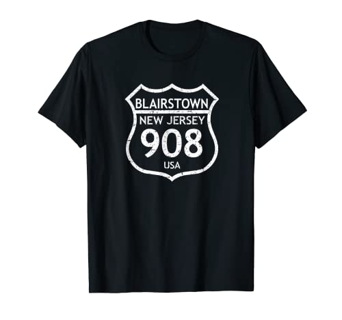 Nueva Jersey Código de Área 908 Blairstown, NJ Home State Camiseta Camiseta