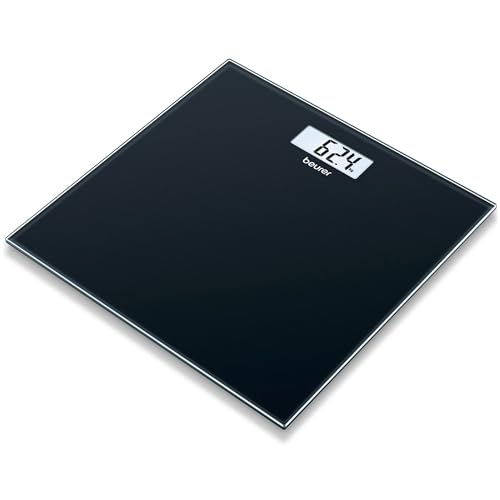 Beurer GS 10 Pèse-personne numérique noir, avec écran LCD, indicateur de surcharge, arrêt...