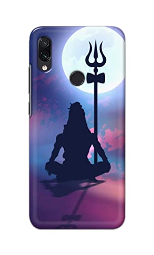 Image of Printed Hard Back Cover Case for Mi Redmi Y3 | Mi Redmi 7 Back Cover (Lord Shiva) -1302