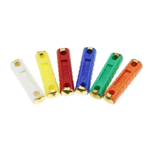 10PCS Fusibles cilíndricos redondos 5/8/10/16/30AMP 6mm auto baquelita clásico cerámico automotriz (5A) miniatura 4