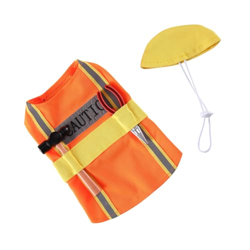 Disfraz para perro XL naranja apariencia ingeniero