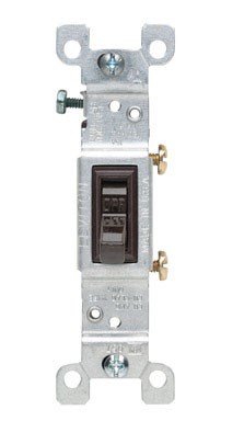 Leviton 1451-2 15 Amp Single-Pole Toggle Switch Residential - Brown (Pkg of 5)
