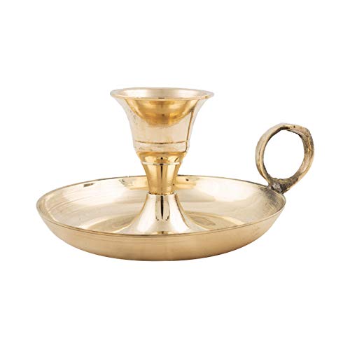 Shubhkart Hand-Grip Brass Candle HolderStand