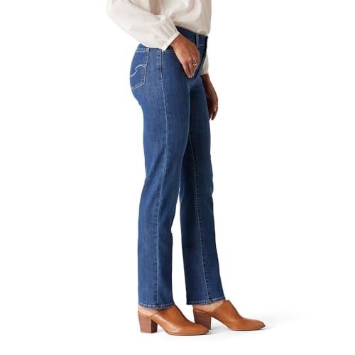 Levi Strauss Signature Women's Modern Straight Jeans Mid-Rise Stretch Denim (Standard and Plus), (New) Byron Bay, 6 Short3