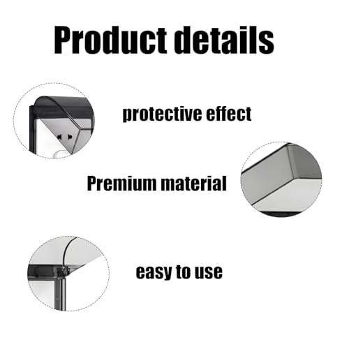 Image of 2 Pcs 86 Type Switch Board Cover Box for Wall, Black Transparent Thin Electric Switch Board Cover, Three Position One Position Meter Box Socket Cover, Suitable for Bathroom Kitchen Outdoor Protection