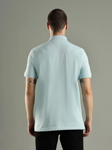 Image of Tommy Hilfiger Solid Regular fit Cotton Polo t-Shirt