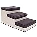 ouquckl Dog Training, Multipurpose Pet Stairs 3 Steps Stairs for Dogs Cats with Cotaining Box Nonslip Small Puppies Staircase for High Sofa