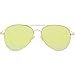 SOJOS Classic Aviator Mirrored Flat Lens Sunglasses Metal Frame with Spring Hinges SJ1030 with Gold Frame/Olivine Mirrored Lens