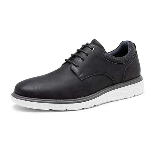 Bruno Marc Zapatos de Cordones Casuales Zapatos de Vestir Oxfords Clásico Formales Derby para Hombre Comoda,Size 44.5,Negro,SBOX2411M