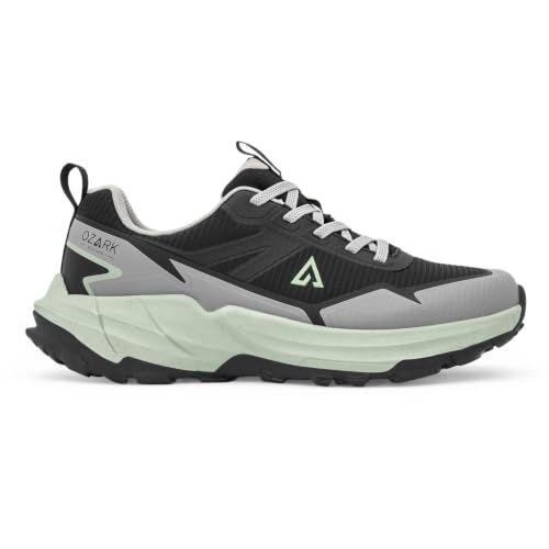 Image of Ozark Green and Black Trail Running Shoes for Men | Low-Cut Outdoor
