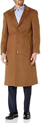 Prontomoda Men's Single Breasted Black Luxury Wool/Cashmere Full ...