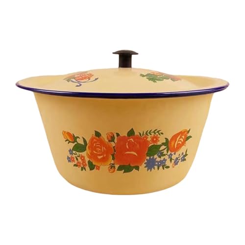 Tazón Vintage de Esmalte HouseVibe 1.45L con Tapa Redondo miniatura 1