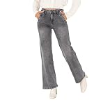 Nina Carter P195 damskie spodnie jeansowe Flared Bootcut High Waist Jeans, XXL