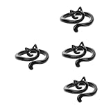 anillo chat noir venta Anillos: joyas llamativas para los dedos para uso diario o diferentes festivales en cumpleaños, halloween, bodas, año nuevo, etc, anillos para mujer negros