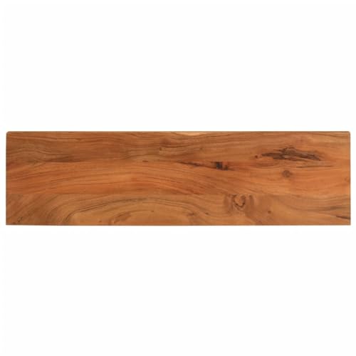vidaXL Tischplatte, Holzplatte Rechteckig, Massivholzplatte für Bartisch Beistelltisch Esstisch, Ersatztischplatte, 110x30x2,5cm Massivholz Akazie