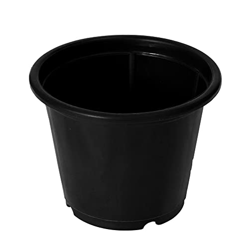 Image of Kuber Industries Durable Plastic Flower Pot|Gamla for Indoor Home Decor & Outdoor Balcony,Garden,6 inchx5 inch,Pack of 3 (Black,Blue,Red)