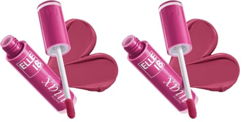 Image of Elle18 Matte Max Liquid Lipstick - Pink Peony, for Smooth Lips, with Hyaluronic Acid & Vitamin E, Blur Matte Finish, Transferproof & Smudgeproof - 6ml (Pack of 2)