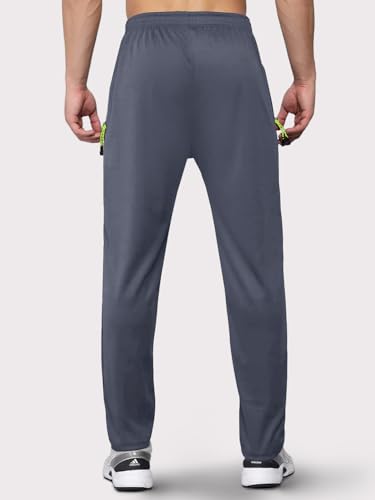 Image of Pinkmint Men's Lycra Track Pants, Soft & Comfortable Gym Joggers for Running, Workout & Sports (Available in Plus Size and Combo Pack of 2)