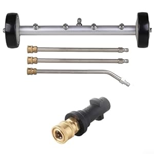 Hochdruckreiniger Unterbaureiniger mit 4000 PSI & 40 Grad Sprühdüsen, inklusive Verlängerungsstab für Auto, LKW, SUV, Auffahrt, Deck, Terrasse (mit Anschluss)