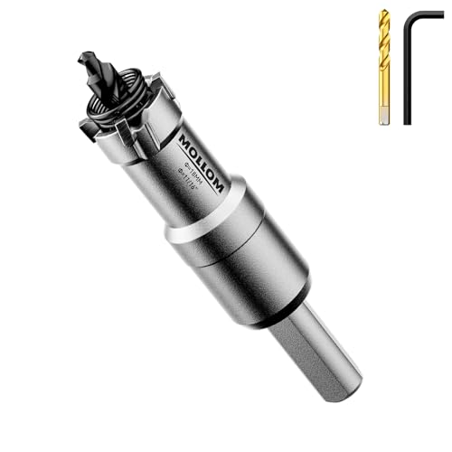 Mollom 11/16" (18mm) Heavy Duty Carbide Hole Saw with 2 Pilot Bits