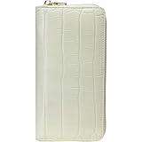 [ベルクート] バニラ 牛革 型押し クロコダイル 長財布 メンズ レディース 本革 本皮 レザー 財布ワニ 鰐 皮 ワニ革 ワニ皮 クロコ ラウンドファスナー ラウンドジップ ブランド 長サイフ 薄い 薄型 大容量 ブランド 人気 1291405-F-393a