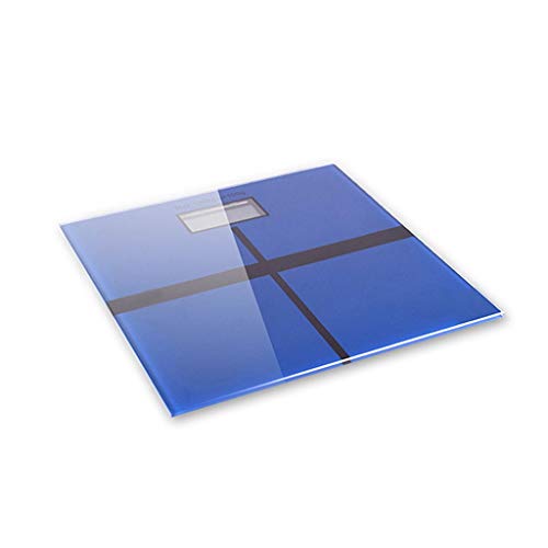 Küchenwaage Personenwaage, Waage Step On Technology Anzeige Beleuchtung Ausgeglichenes Glas 180kg Blau/Gold/Weiß Elektronische Waage