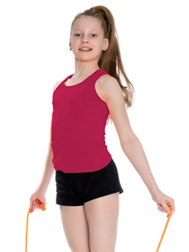 Image of Geyoga 6 Pieces Girls Dance Tank Top Sleeveless Cami Racerback Crop Camisole Outfit for Ballet Athletic