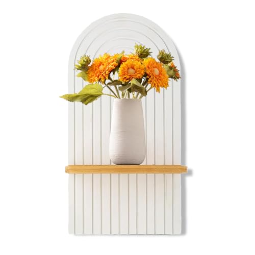 Bocguy Wandregal Holz Boho Wanddeko, Wanddeko Schlafzimmer, Wandregal Weiß Holz Boho Deko, Wandbehang Schweberegal Holz Wand Deko für Wohnzimmer Schlafzimmer Wanddekoration Bocguy Wandregal Holz Boho Wanddeko, Wanddeko Schlafzimmer, Wandregal Weiß Holz Boho Deko, Wandbehang Schweberegal Holz Wand Deko für Wohnzimmer Schlafzimmer Wanddekoration