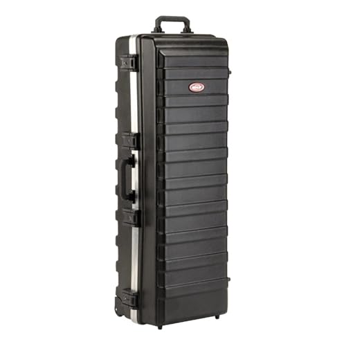 SKB ATA Large Stand Case with Wheels & TSA Latches - Durable Transport Solution for Equipment, 48x16.25x13 Inches, Over-Molded Handle, Secure Straps, Field-Replaceable Parts