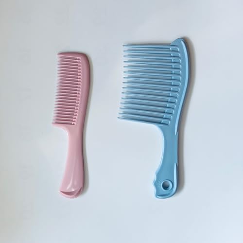 Set de peines para cabello de dientes anchos y finos, 2 piezas miniatura 5