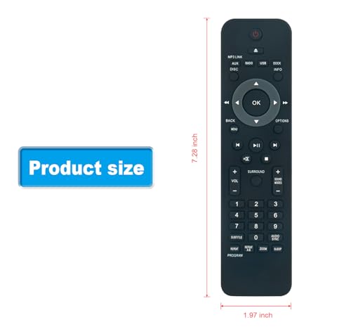 Télécommande HTS3264D de rechange pour home cinéma Philips