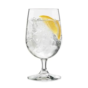 Libbey 7513 Vina Goblet Glasses Set of 12, Clear, 16 Oz, Timeless Short Stem Glasses, Dishwasher Safe Drinking Goblets for Water, Iced Tea, and More