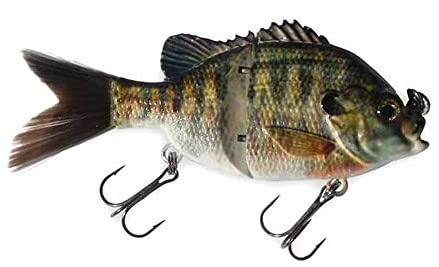 TK Tackle Slow Sinking S-Curve Glide Swimbait Lure - 5 Inch 1.3 Ounce Male Bluegill