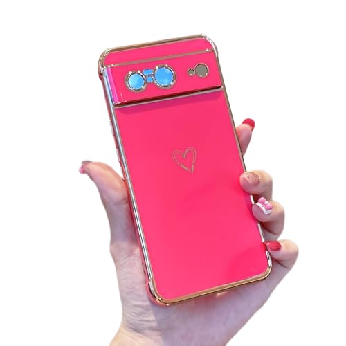 Coque Google Pixel 8 fine anti-rayures rose avec protection de caméra arrière