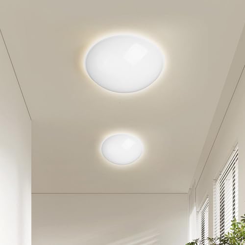 Image of Round Ceiling Light Cover Sturdy Lampshade for Easy Installation Elegant Light Fixture Shade for Bedroom Living and Study