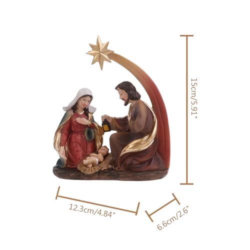 Générique Ensembles de crèche de noël d ' intérieur, Ensemble de décorations de crèche de noël, Ensemble de scène de la Sainte Famille pour l ' intérieur – vue 2