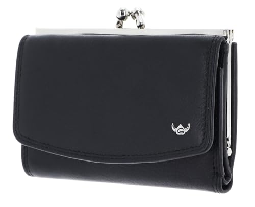 Porte-monnaie anti-piratage Golden Head Polo 2255 en cuir noir avec blocage RFID