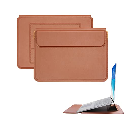 Happy Balls 13Inch Laptop Sleeve With Stand Pu Leather Case Compatible With Microsoft Surface Laptop 5/4/3/2/1 13.5", Macbook Air/Pro 13", Dell Xps 13, Carry Case For 13" Laptop Chromebook(Brown) #TOP12