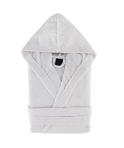 Top Towel Unisex Elegant Bademantel, Weiß, M