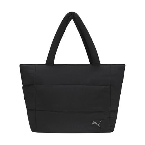 PUMA Bolsa feminina de pelúcia, Preto tradicional, Bolsa de pelúcia