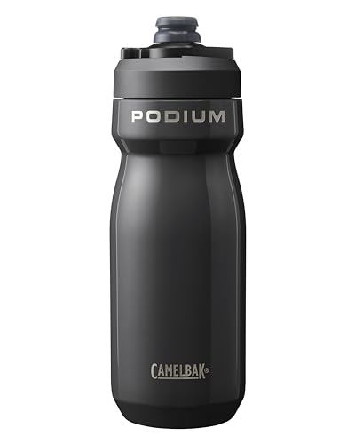 Camelbak Podium Insulated Steel 530ml – bike bottle – stainless steel 18/8 – double-walled vacuum insulation – high flow – leak-proof – lightweight – black, size: OS