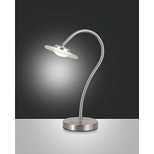 Preisvergleich Produktbild Fabas Luce Crow LED Tischleuchte, 5W, nickel satiniert